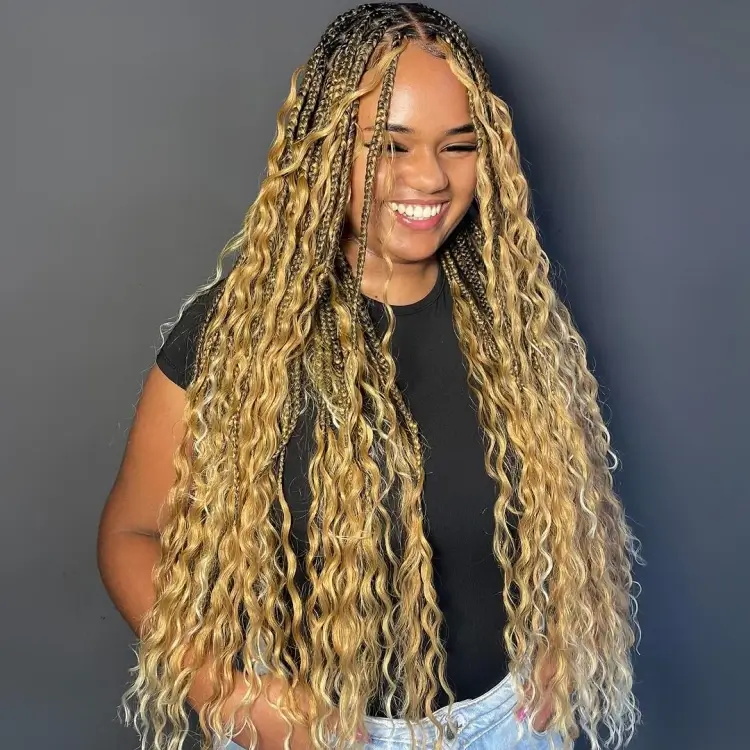 Human Hair #613 Deep Wave Bulk Hair Extensions for Braiding