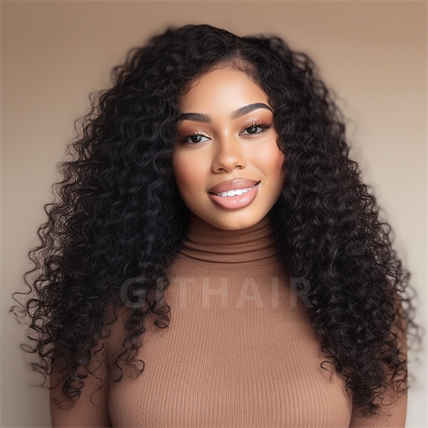 Human Hair 13x6 Lace Front Deep Curly Wig - MH - GitHair